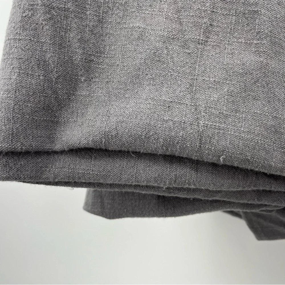 Casaluna KING Heavyweight Linen Blend Duvet Cover Dark Gray zipper